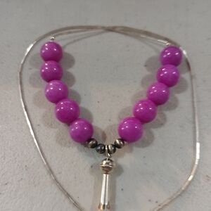 Purple Beaded Necklace